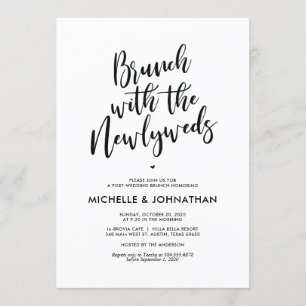 Perfect Calligraphy Post Wedding Brunch Invites