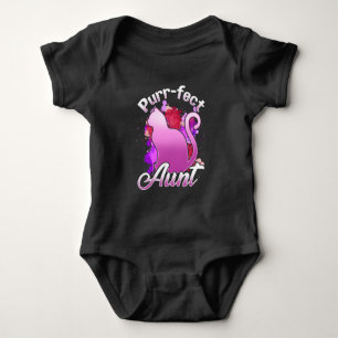 Perfect Cat loving Aunt Feline Owner Baby Bodysuit