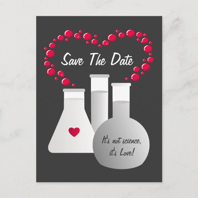 Perfect Chemistry Save The Date Announcement Postcard (Front)