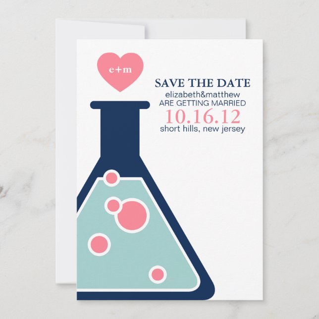 Perfect Chemistry Wedding Save the Date (Front)