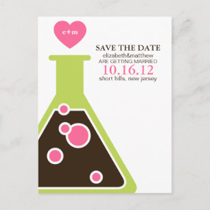 Perfect Chemistry Wedding Save the Date Announcement Postcard