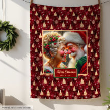 Perfect Christmas Blanket Cosy Throw Mr Mrs Claus