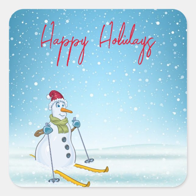 Perfect Christmas Snowman Square Sticker (Front)
