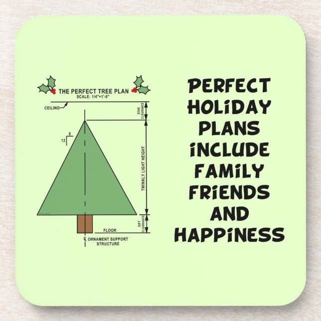 Perfect Christmas Tree Coaster (Front)