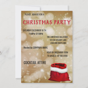 Perfect, Cool, Gold Christmas Invitation