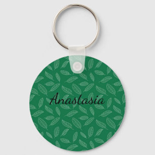 Perfect, Cool Green Leaf  Key Ring