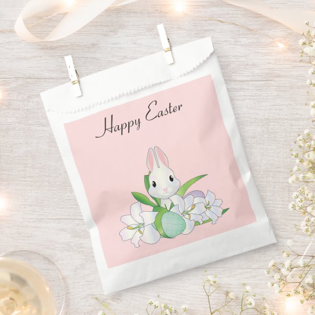 Perfect, Cool Happy Easter,  Bunny  Favour Bag (Clipped)