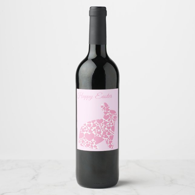 Perfect, Cool Happy Easter Bunny    Wine Label (Front)