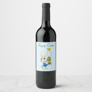 Perfect, Cool Happy Easter, Bunny Wine Label