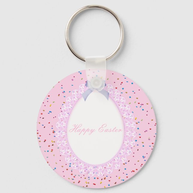Perfect, Cool Happy Easter, Eggs  Key Ring (Front)