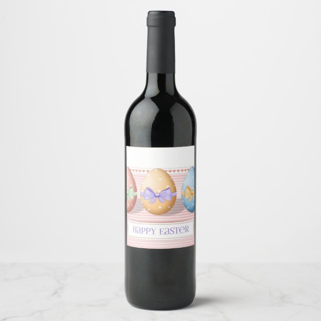 Perfect, Cool Happy Easter,  Eggs  Wine Label (Front)