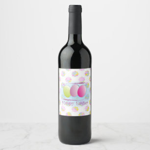 Perfect, Cool Happy Easter Eggs Wine Label