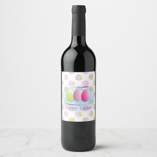 Perfect, Cool Happy Easter  Eggs   Wine Label (Front)