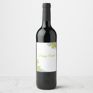 Perfect, Cool Happy Easter, Eggs Wine Label