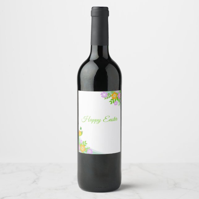 Perfect, Cool Happy Easter,  Eggs  Wine Label (Front)