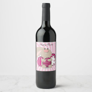 Perfect, Cool Happy Easter, Eggs Wine Label