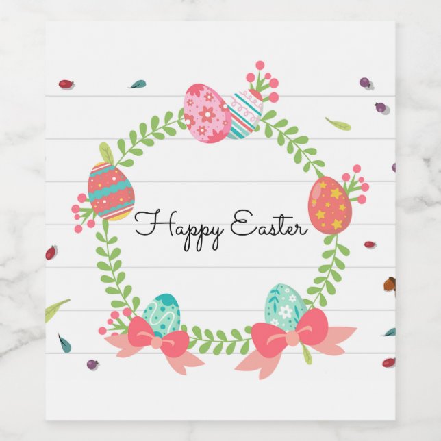 Perfect, Cool Happy Easter,  Eggs  Wine Label (Single Label)