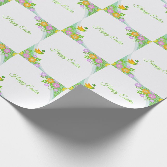 Perfect, Cool Happy Easter,  Eggs  Wrapping Paper (Corner)