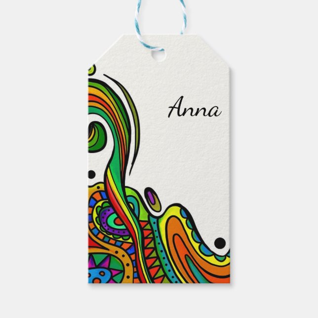 Perfect, Cool Rainbow  Gift Tags (Front)