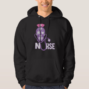 Perfect Cute Nurse Sugar Skull Medical Halloween C Hoodie