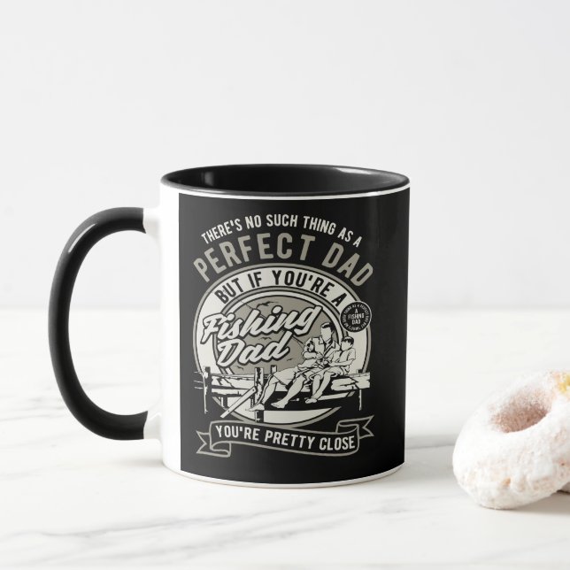 Perfect Dad Fishing Dad Mug (With Donut)