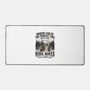 Perfect Dad Ride Bikes Vintage Biker Shirt Design_ Desk Mat