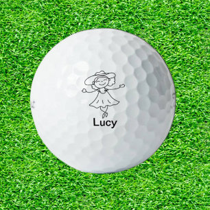 Perfect daughter Doodle stick people Golf Balls
