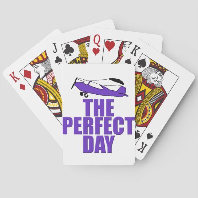perfect day aeroplane playing cards (Back)