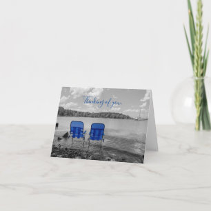 Perfect Day At The Lake Grayscale Thinking Of You Card