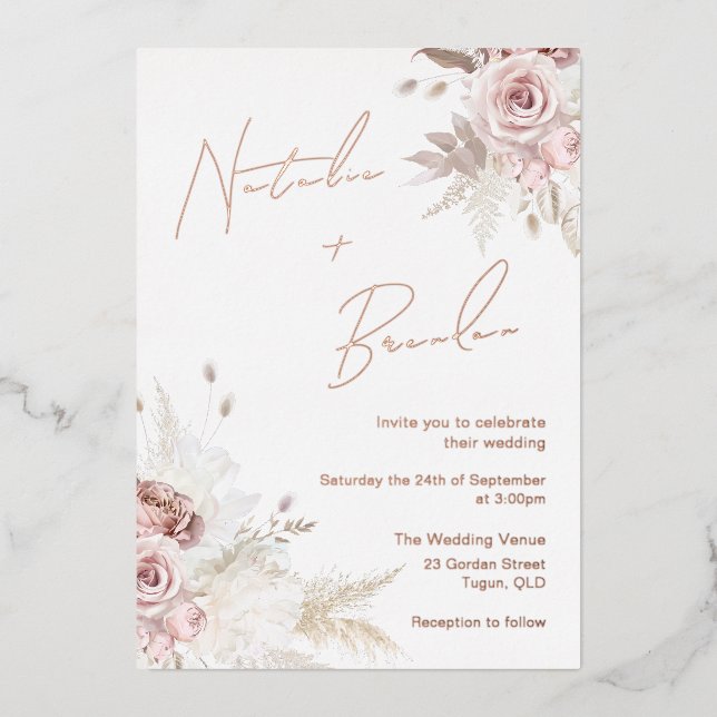 Perfect Day: Beautiful Blush Rose Gold Wedding (Front)