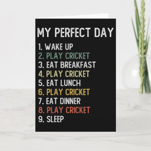 Perfect Day Cricket Shirts Men Boys Teen Cricket Card
