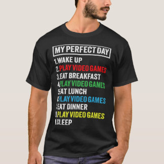 Perfect Day Gamer Gift for Teen Boys  Video Games  T-Shirt