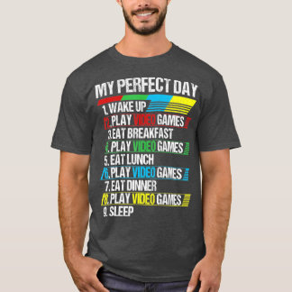 Perfect Day  Gifts for n Boys Video Games Gaming M T-Shirt
