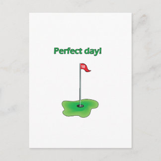 Perfect Day! Golf Design Postcard