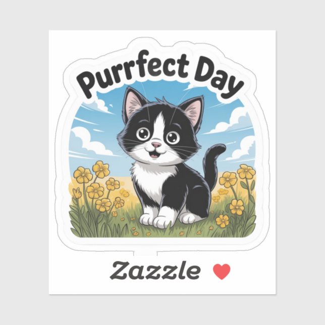 Perfect Day Kitten Sticker – Cosy & Cute (Sheet)
