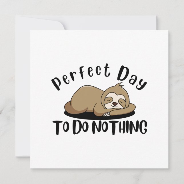Perfect Day To Do Nothing Invitation (Front)