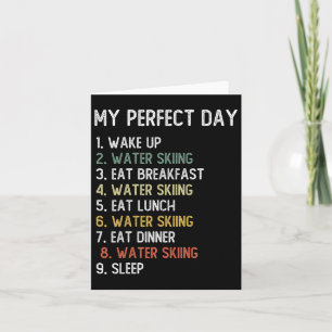 Perfect Day Water Skiing Shirts Men Boys Teen Wate Card