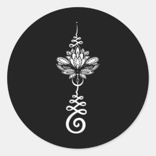 Perfect Design Idea For Yoga Women Esoteric Unalom Classic Round Sticker
