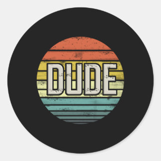 Perfect Dude Merchandise Perfect Dude Dude Classic Round Sticker