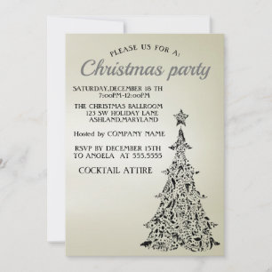 Perfect, Elegant, Beautiful Christmas Tree Invitation
