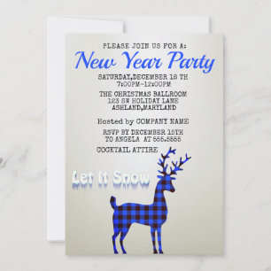 Perfect, Elegant, SilverBlue Shine New Year Invitation
