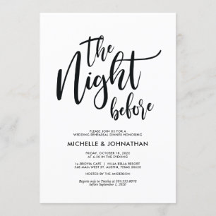 Perfect Elegant Wedding Rehearsal Dinner Invites