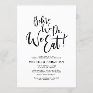 Perfect Elegant Wedding Rehearsal Dinner Invites