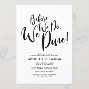 Perfect Elegant Wedding Rehearsal Dinner Invites