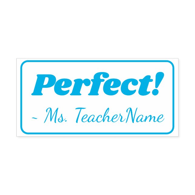 "Perfect!" Feedback Rubber Stamp (Design)