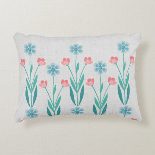 Perfect  Floral Garden Dusty Blue & Blush Pink Decorative Cushion