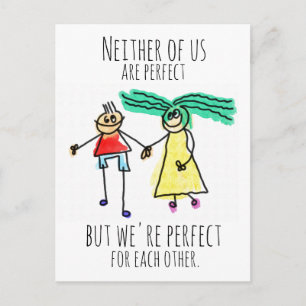 Perfect For Each Other Postcard