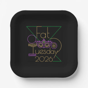 Perfect for Mardi Gras 2026 Paper Plate