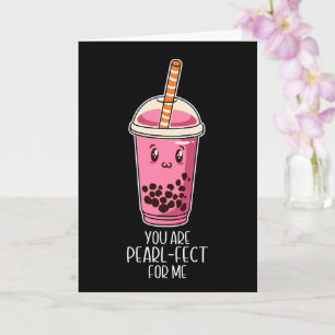 Perfect for me boba pearl tea drink kawaii black card