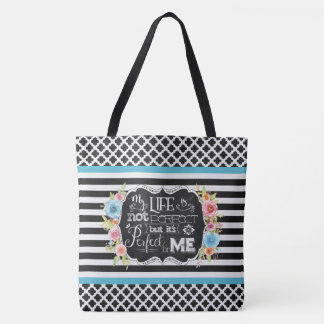 Perfect for Me Personalised Lg Tote (Black) Bag
